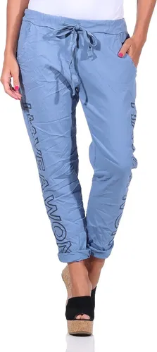 Mississhop Damen Boyfriend Stoffhose 