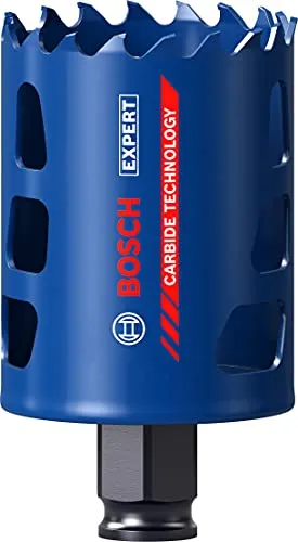 Bosch Expert Tough 2608900428 Lochsäge 54mm - Lochsäge für Holz, Metall und mehr - Hält bis zu 50-mal länger als Bi-Metall-Alternativen dank Carbide-Zähnen für präzise Schnitte.