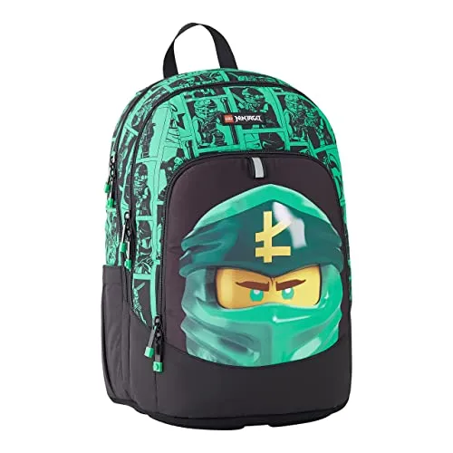 LEGO Unisex Kinder Ninjago Schule rund Schulrucksack, grün von LEGO