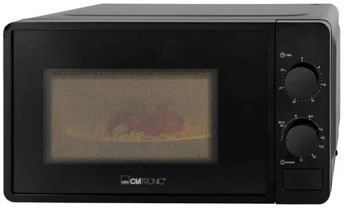 Clatronic MWG 792 Mikrowelle Schwarz 700W mit Grillfunktion - Mikrowelle mit 700W und 800W Grillleistung, 20L Garraum und 30-Minuten-Timer für präzises Kochen. Ideal für schnelle Mahlzeiten und vielseitige Zubereitung.