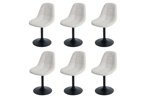 PROREGAL® Esszimmerstuhl Esszimmerstuhl drehbar, Material, Farbe (6 St), bequemer um 360° drehbarer Schalensitz