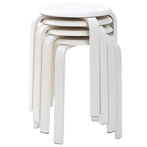 IBUYKE 4er Set Esszimmerhocker in weiß von IBUYKE