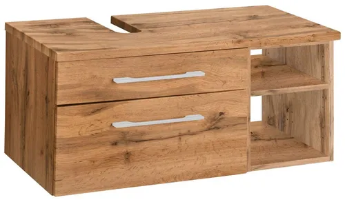 welltime Waschbeckenunterschrank Davos Breite 90 cm in braun von welltime