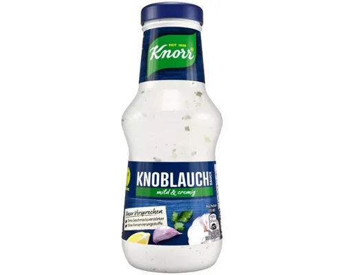 Knorr Saucen, Knorr Knoblauch Sauce mild cremig perfekt zu gegrilltem 250ml