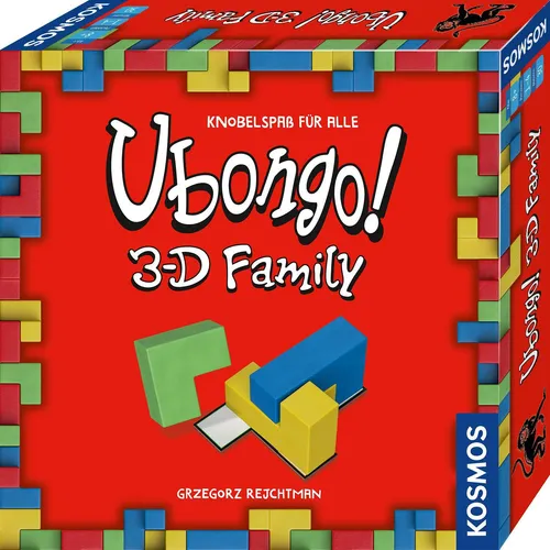 Kosmos 683160 Ubongo 3-D Family - Spannendes 3D Knobelspiel für die ganze Familie, fördert Geschicklichkeit und logisches Denken, für 1-4 Spieler ab 8 Jahren