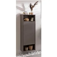FACKELMANN B.Paris Hochschrank – Moderner Hängeschrank mit Soft-Close-System - Hoch- & Midischränke fürs Bad, elegantes Cubanit Grau mit Soft-Close-System für leises Schließen und optimalen Stauraum.