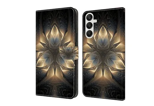 CLM-Tech Handytasche für Samsung Galaxy A56 5G Hülle aus PU-Leder Klapphülle (goldener Ruhm, Handyhülle mit Standfunktion - Wallet Flip Case inklusive Kartenfächer), Cover mit Magnetverschluss Samsung Galaxy A56 5G Schutzhülle