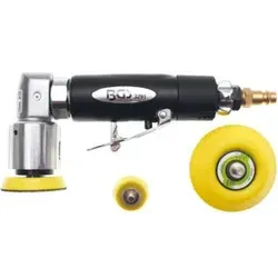 BGS Druckluft Exzenter-Winkelschleifer Polierer 3291 - Professioneller Exzenter-Winkelschleifer mit 30, 50 und 75 mm Schleifscheibenaufnahme, max. 14.000 U/min für präzises Schleifen und Polieren. Ideal für Handwerks- und Profi-Anwendungen.