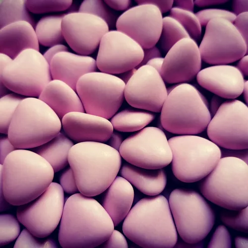 Herzdragees helllila 1 kg - Gastgeschenk Hochzeit Candy Bar - Schokoherzen lila