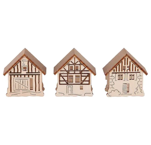 Tietze Erzgebirgsdesign Schwibbogen Aufsteckhäuser (3er-Set - 5,5x5cm) von Tietze Erzgebirgsdesign