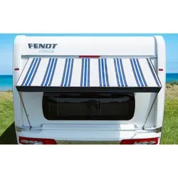 Berger Wachau Fenstermarkise blau, weiß - Außenanbau - Stilvolle Fenstermarkise für optimalen Schutz vor Regen und Sonne, ideal für gemütliche Terrassen oder Balkone.