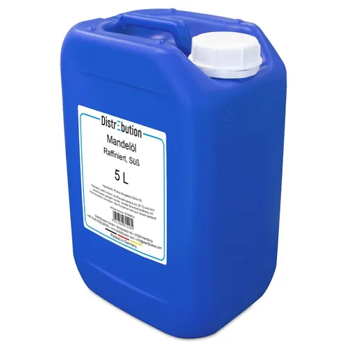Reines Mandelöl 5L – Kaltgepresst & Süß - Körperöl, 100% natürlich & vegan, ideal für empfindliche Haut – spendet intensiv Feuchtigkeit und beruhigt Irritationen.