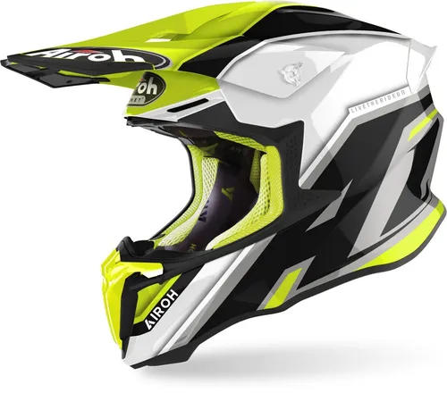 Airoh Twist 2.0 Shaken Motocross Helm XL gelb - Hochwertiger Motocross Helm mit optimaler Belüftung und hypoallergenem Innenfutter für hohen Tragekomfort. Ideal für leidenschaftliche Fahrer.