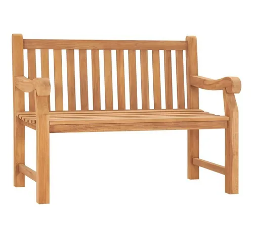 Gartenbank 114 cm Massivholz Teak - Bänke aus hochwertigem Teakholz, wetterfest und ideal für entspannte Stunden im Garten.