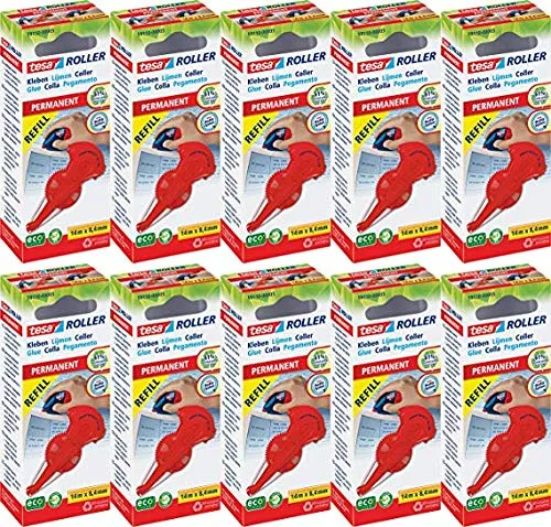 Tesa Kleberoller permanent (10x Kleberoller permanent Nachfüllkassette)