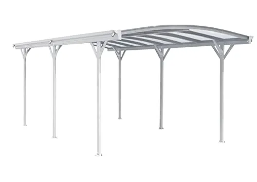 Design Carport London aus Aluminium mit UV-Schutz in weiß von Aileenstore