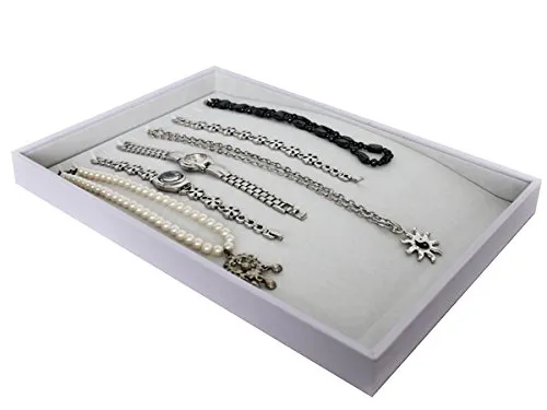 Vorlagebrett Schmuckkasten Schmucklade Schmuckdisplay Schmucklade weiss (Für lange Ketten)