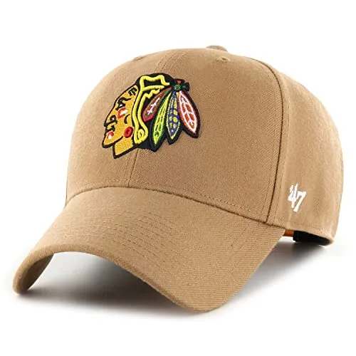 '47 NHL Chicago Blackhawks Basecap - Offizielle NHL Lizenzware von ’47, individuell größenverstellbare Baseballcap mit verstärkter Vorderfront für optimalen Tragekomfort.