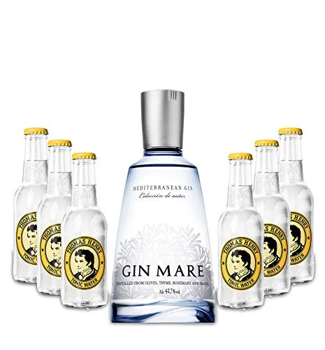 Gin Mare Gin Tonic Set - Gin Mare Gin 700ml (42,7% Vol) + 6 Thomas Henry Tonic Water 200ml