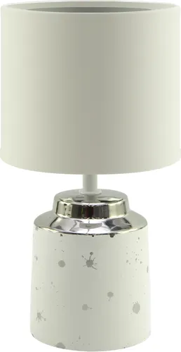 Elegante Nachttischlampe Keramik Stoff 29 cm hoch