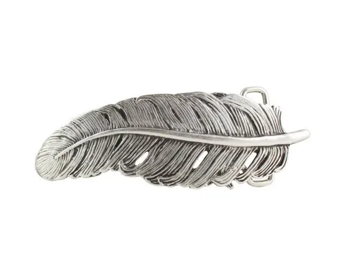 BELTINGER Gürtelschnalle Feder 4,0 cm in silber von BELTINGER