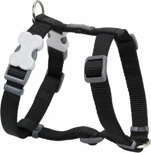 Red Dingo Hundegeschirr weich 30-48 cm Schwarz - Brustgeschirr für Hunde, weich und verstellbar, ideal für komfortable Spaziergänge mit Ihrem Vierbeiner.