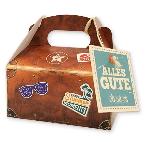 itenga Reisekoffer Geldgeschenk Verpackung Glückwunsch Geburtstag
