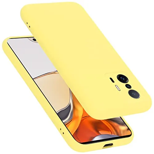 Produktbild Cadorabo Hülle kompatibel mit Xiaomi 11T / 11T PRO Hülle Silikon Handyhülle für 11T / 11T PRO Case aus flüssigem Silikon- Kratzfeste und stoßfeste dünne TPU Schutzhülle - Liquid GELB