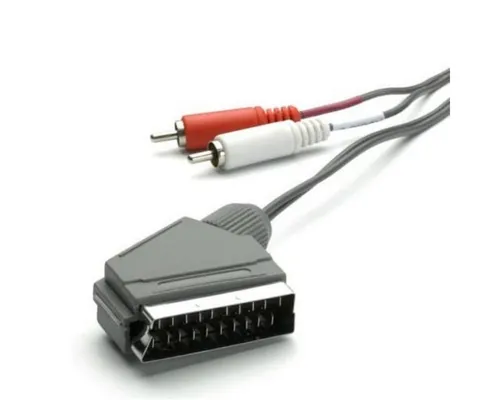Vivanco Scart-Kabel auf 2x Cinch-Stecker Audio-Kabel Video-Adapter Scart,Cinch, Adapter Scart (Audio) - 2x Cinch-Stecker (Audio) für TV Verstärker etc