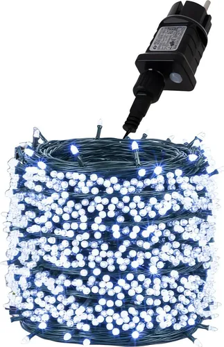 Weihnachtsbaumbeleuchtung 500 LED, kaltweiß 35m IP44 IZOXIS Blitz, 8 Modi - bringen Sie die zauberhafte Weihnachtsstimmung in Ihr Zuhause