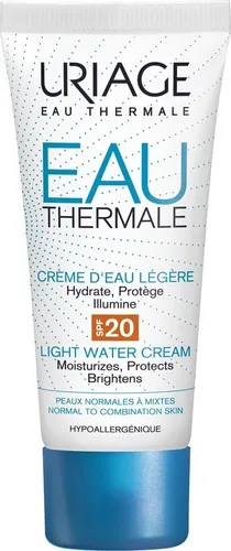 Uriage Eau Thermale Water Cream SPF20 mizellares Abschminkwasser für normale/gemischte Haut 40 ml