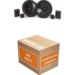 JBL Stage3 607CF Lautsprecher Einbaupaket für VW Golf VII - Komplettset für den Austausch der Lautsprecher in Ihrem VW Golf VII (2012-2020). Enthält 2x Tief-Mitteltöner, 2x Hochtöner, Adapterringe und Stecker für eine einfache Installation.