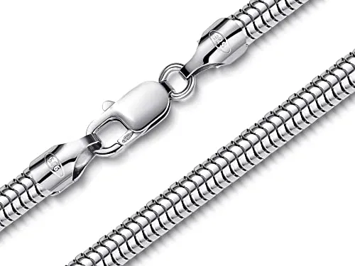Silberketten Store Schlangenkette silber, Durchmesser 5mm - 925 Silber, Länge wählbar 40-100cm