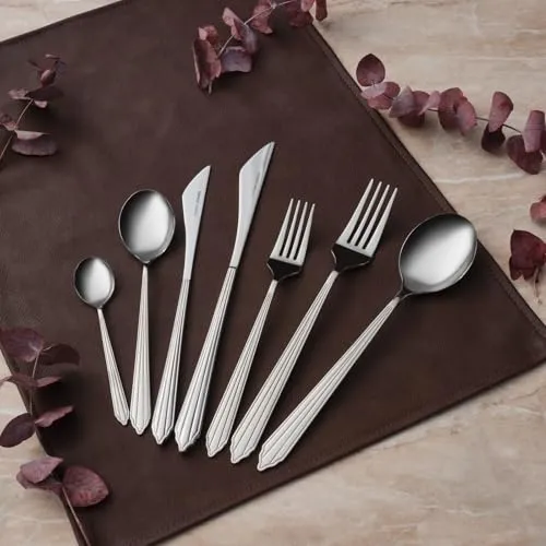 Karaca Rebellion 84-teiliges Besteckset für 12 Personen aus 18/10 Edelstahl