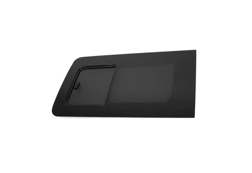 OMAC Schiebefenster für Opel Vivaro 2019-2024, Links L1 - Hochwertiges Schiebefenster in Schwarz, langlebig und robust. Ideal für eine einfache Montage und optimalen Sichtschutz im Fahrzeug.