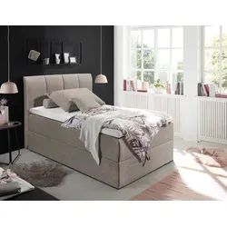 Boxspringbett Granada ca. 120x200 cm Schlammfarben