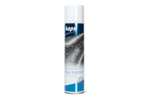 Kaps Multistop Imprägnierspray - Farbloses Schuh Spray Zum Schutz Und Imprägnieren Von Schuhen Und Kleidung - Wasserabweisendes Pflegespray Zur Imprägnierung - Geeignet Für Leder Und Textilien