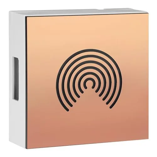 Grothe Mechanischer Gong klassischer Zweiklang-Gong Türklingel Max. 80 dB(A) Batteriebetrieb möglich Hochwertige Kupferoptik GONG 465A Sound (Klarer und satter Ton durch echten Glockenstahl)