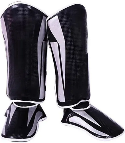 Endless Kampfsport Schienbeinschoner - Verstellbare Thai Beinschützer für MMA - Verstellbare und leichte Schienbeinschoner aus Kunstleder für optimalen Schutz beim Kickboxen und MMA. Mit doppeltem Klettverschluss für perfekten Halt und Komfort.