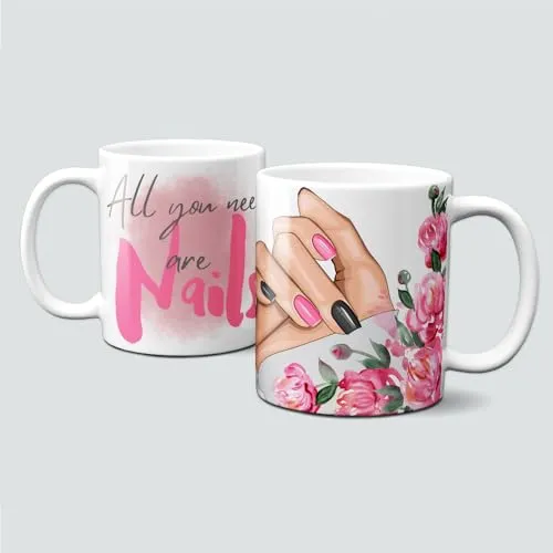 online-hut - Tasse - Kaffeebecher - Nails & Beauty - Sprüchetasse - all you need are nails - NL10