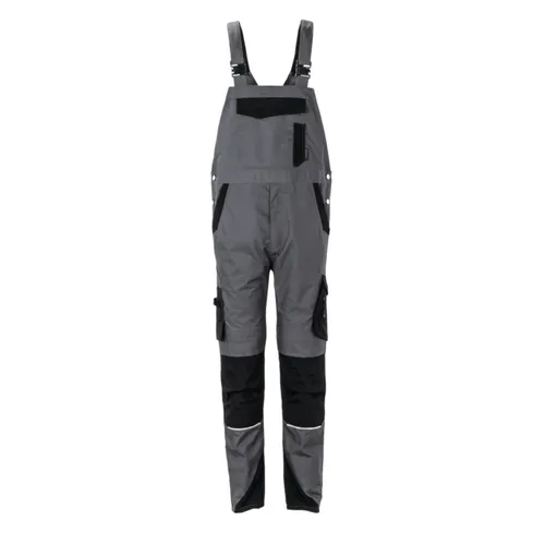 Planam Norit Herren Latzhose in schiefer/schwarz Gr. 62 - Robuste Latzhose für Herren aus 65% Polyester und 35% Baumwolle, ideal für Arbeit und Freizeit. Hohe Strapazierfähigkeit und praktischer Komfort.
