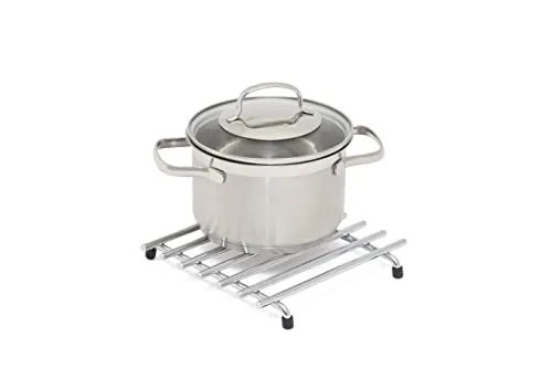 simplywire – Untersetzer – Hitzebeständig – Küchenarbeitsplattenschutz – Quadratisch – Chrom