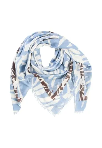 camel active Damen Schal mit Allover Print Hellblau