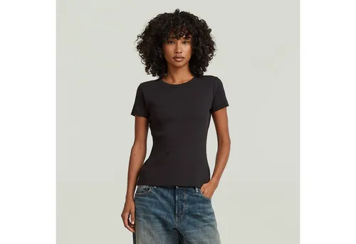 G-Star Damen Slim Rib T-Shirt - Stylisches Slim-Fit T-Shirt mit Rundhalsausschnitt, ideal für jeden Anlass. Bequemer Stretch und leichter Stoff sorgen für ein angenehmes Tragegefühl.