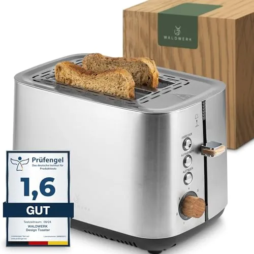 WALDWERK Design Toaster in silber von WALDWERK