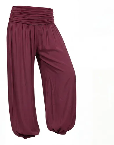 Haremshose Damen Yogahose weite Flatterhose unifarben Sommerhose 36-44 Gummizug