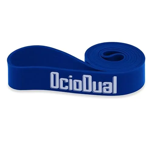 OcioDual Fitnessband Latexband Gymnastikband Ubungsband Rubberband Gym Band, Widerstandsstufe: 31-68KG / 68-150LB, 21mm, Blau