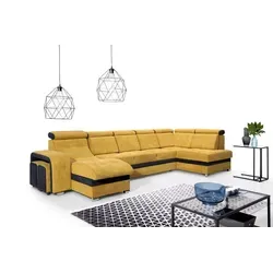 Robin Milan Ecksofa mit Schlaffunktion und Bettkästen