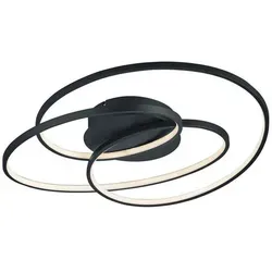 Trio Leuchten LED Deckenleuchte Gale 673916032 - Moderne LED Deckenleuchte in Schwarz matt, 38,5 Watt, mit Switch Dimmer für individuelle Helligkeitseinstellungen – ideal für stimmungsvolle Beleuchtung in jedem Raum.