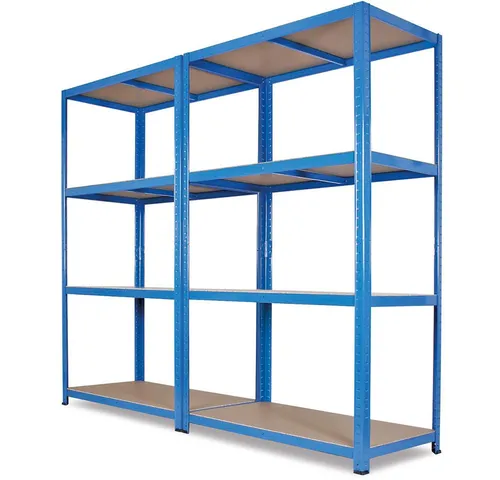 BRB-Lagertechnik Schwerlastregal Schwerlastregal/Komplettregal, 2 x 4 Böden, HxBxT 1800x1800x500 mm, Bestehend aus 2 Regalen